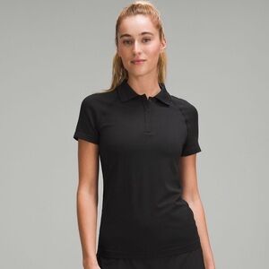 New with Tags Lululemon Swiftly Tech Short-Sleeve Polo Shirt in Black - Size 8